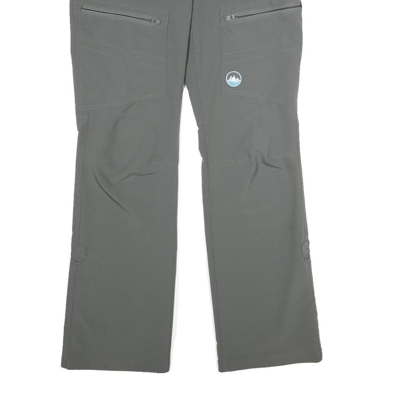 POLARINO Womens Polyester Blend Green Regular Fit Straight Leg Trousers W32 L34