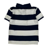 Age 8 Chaps Ralph Lauren Striped Polo Shirt - Small Navy Cotton