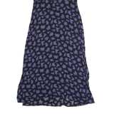 RABBIT Womens Black & Purple Floral Maxi Dress Polyester Sleeveless M