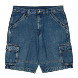 Wrangler Cargo Denim Shorts - 36W 10L Blue Denim