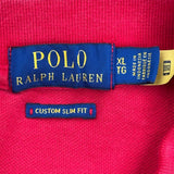 Ralph Lauren Slim Fit Polo Shirt - XL Red Cotton