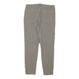 TOMMY HILFIGER Womens Polyester Blend Beige Check Slim Skinny Trousers W30 L26