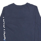 NAUTICA Mens Navy Blue Logo Print Long Sleeve Crew Neck XL Casual Cotton Blend