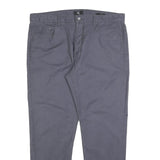 CALVIN KLEIN Mens Cotton Blend Grey Slim Straight Trousers W38 L30 Stylish