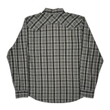Levis Checked Shirt - Large Gray Cotton