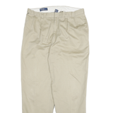 POLO RALPH LAUREN Mens Beige Cotton Blend Relaxed Straight Trousers W36 L32