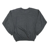 THE BEST Mens Grey Sweatshirt S Cartoon Print Cotton Blend Crew Neck Long Sleeve