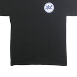 CHAMPION Mens Black Graphic T-Shirt M Short Sleeve Crew Neck Cotton Casual