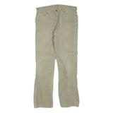 CARHARTT Mens Cotton Blend Beige Regular Straight Trousers W36 L32 Workwear Zip