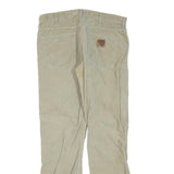 CARHARTT Mens Cotton Blend Beige Regular Straight Trousers W36 L32 Workwear Zip