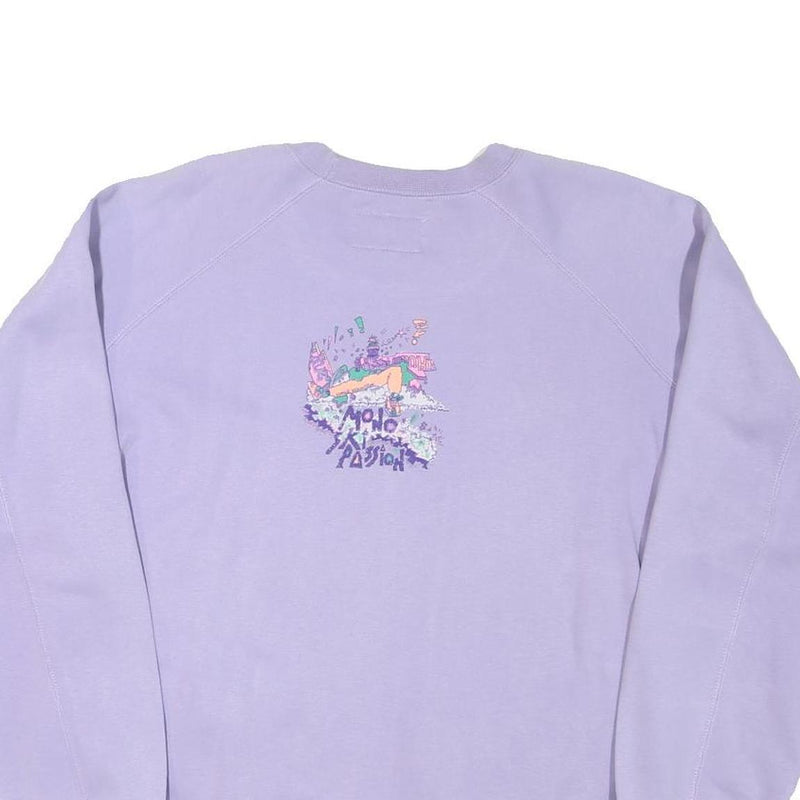 CLASSIC REFLECTIONS Womens Purple Graphic Crew Neck L Cotton Blend Sweatshirt