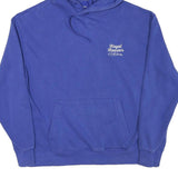 PULL & BEAR Mens Blue Hoodie M Royal Rooster Print Cotton Blend Pullover