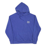 PULL & BEAR Mens Blue Hoodie M Royal Rooster Print Cotton Blend Pullover