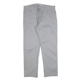 CALVIN KLEIN Mens Cotton Blend Grey Slim Straight Trousers W34 L30 Stylish