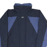 HELLY HANSEN Womens Navy Blue Outdoor Jacket M Polyester Blend Zip Pattern