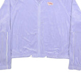 NIKE Womens Lilac Cotton Blend Zip Jacket L Casual Sportswear Lightweight