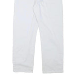LEE COOPER Mens Cotton Blend White Regular Straight Trousers W33 L28 Zip Closure