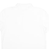 NAUTICA Mens White Short Sleeve Plain L Cotton Blend Polo Shirt Classic Fit