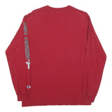 CHAMPION Mens Red Troy Long Sleeve Crew Neck Graphic T-Shirt M Cotton Blend