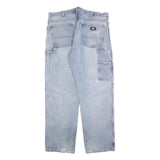 DICKIES Mens Regular Fit Light Blue Denim Jeans W36 L32 Workwear Zip Closure