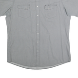 WRANGLER Mens Grey Cotton Blend Short Sleeve Shirt XL Casual Wear