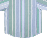 NAUTICA Mens Blue & Green Cotton Striped Shirt XL Button-Down Casual Summer