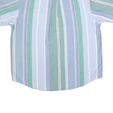 NAUTICA Mens Blue & Green Cotton Striped Shirt XL Button-Down Casual Summer