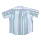 NAUTICA Mens Blue & Green Cotton Striped Shirt XL Button-Down Casual Summer