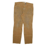 CARHARTT Womens Relaxed Fit Straight Jeans Beige Denim W36 L30 Durable Workwear