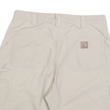 CARHARTT Mens Shorts Beige Casual L W34 Cotton Blend Workwear Pocket Detail