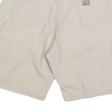 CARHARTT Mens Shorts Beige Casual L W34 Cotton Blend Workwear Pocket Detail