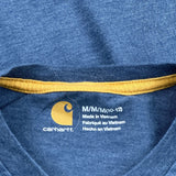 Age 10-12 Carhartt Long Sleeve T-Shirt - Medium Blue Cotton