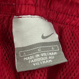Nike Track Pants - Large Red Polyester