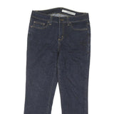 DKNY Womens Dark Blue Regular Fit Straight Denim Jeans W31 L26 Zip Cotton Blend