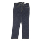 DKNY Womens Dark Blue Regular Fit Straight Denim Jeans W31 L26 Zip Cotton Blend
