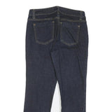 DKNY Womens Dark Blue Regular Fit Straight Denim Jeans W31 L26 Zip Cotton Blend