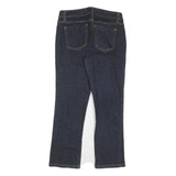 DKNY Womens Dark Blue Regular Fit Straight Denim Jeans W31 L26 Zip Cotton Blend