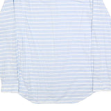 TOMMY HILFIGER Mens Blue & White Striped Shirt L Button-Down Collar Casual