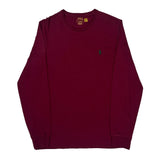 Polo By Ralph Lauren Long Sleeve T-Shirt - Medium Burgundy Cotton