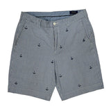 Anchors Polo By Ralph Lauren Striped Chino Shorts - 32W 9L Blue Cotton