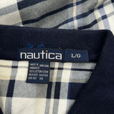 Nautica Checked Polo Shirt - Large Beige Cotton