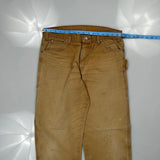 Dickies Carpenter Trousers - 34W 34L Brown Cotton