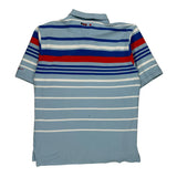 Vintage Coogi Striped Polo Shirt - XL Blue Cotton