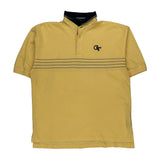 Tommy Hilfiger Striped Polo Shirt - Large Yellow Cotton