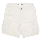 CHAPS Mens Shorts White Casual Cargo M W34 Pocket Detail Cotton Blend