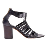 COACH Strappy Heels Black Leather Womens UK 6