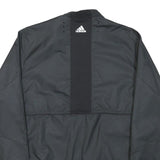 ADIDAS Mens Black & Dark Grey ClimaProof Zip Jacket S Polyester Blend Plain