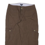 TOMMY HILFIGER Womens Cotton Blend Brown Relaxed Cargo Trousers W32 L22 Utility