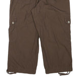 TOMMY HILFIGER Womens Cotton Blend Brown Relaxed Cargo Trousers W32 L22 Utility