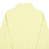 H&M Womens Yellow Plain Pullover Jumper Round Neck Basic Knit S Casual Zip Crop